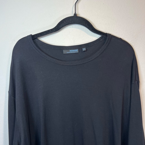Murano Wardrobe Essentials Mens 100% Cotton Long Sleeve Shirt Black Size 3X Tall - Picture 2 of 9